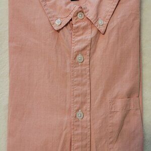 J. Crew Solid Peach Slim Fit Button Front Long Sleeve Casual Shirt Mens Medium